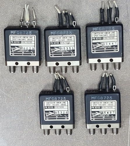 Lot of 5 of Transco 82152-919C70200 Switch-RF XMSN Line SPDT Failsafe 28VDC