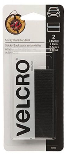 Velcro USA 3-1/2&#034; L x 1-1/2&#034; W, Black, Velcro, Sticky Back Strips 90850