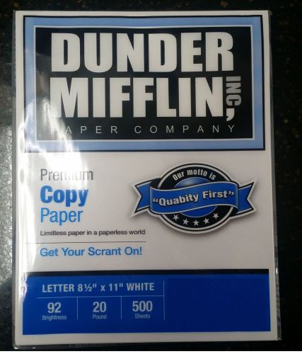Dunder Mifflin Copy Paper from the TV show &#034;The Office&#034; ***show fans get it***