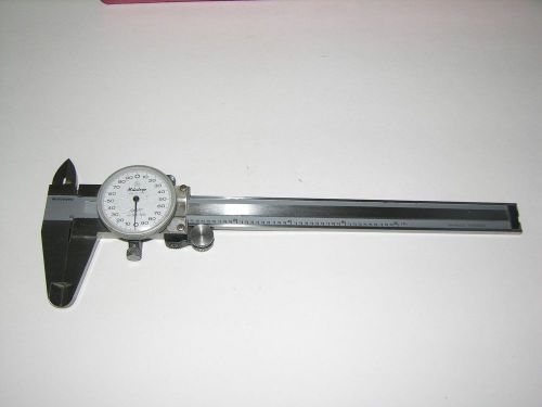 Mitutoyo no. 505-626 6&#034; dial caliper w/ case .001&#034; made in japan for sale