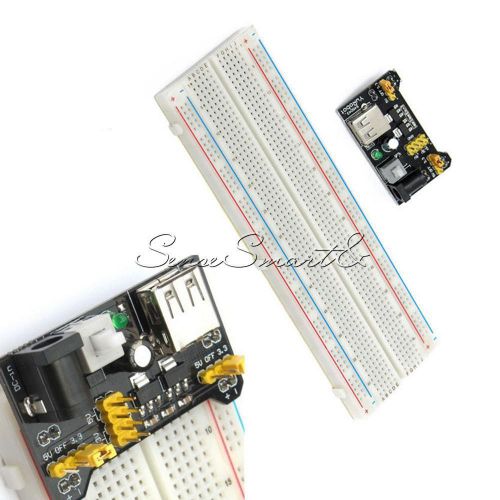 MB102 Breadboard Power Supply Module 3.3V 5V Arduino Board+Breadboard 830 Point