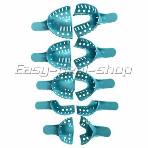 10pcs Dental ABS Plastic Impression Trays Central Denture EASY