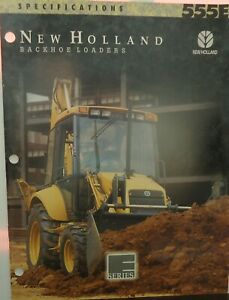 20-IND-3 New Holland 555E Backhoe Loaders brochure. 1996 #31065511 8 pages