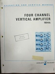 HP Four Channel Vertical Amplifier 1804A Operating &amp; Service Manual 01804-90904