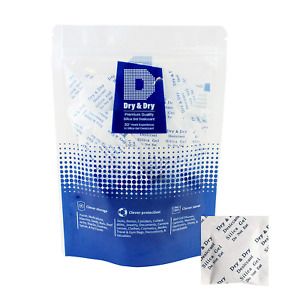 Dry &amp; Dry 2 Gram [100 Packets] Premium Pure Silica Gel Packets Desiccant Dehumid
