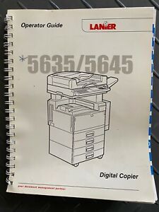 Lanier 5635/5645 Digital Copier Operator Guide OEM 2001 FREE SHIPPING