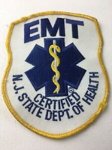 New Jersey State Dept. of Health EMT Shoulder Patch NJ