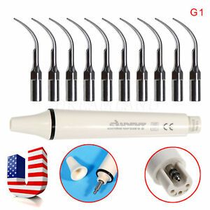 US STEMS Dental Handpiece Fit EMS Ultrasonic Scaler + 10*Tips G1