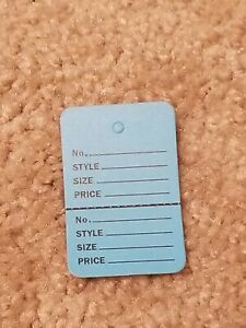 Unstrung Blue Perforated Coupon Price Tags 1 1/4 x 1 7/8 1,000 New