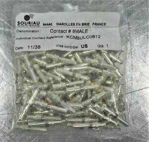 Lot of 100 Souriau KCM8ULC0812 Contact Pin Crimp Male Silver Plating