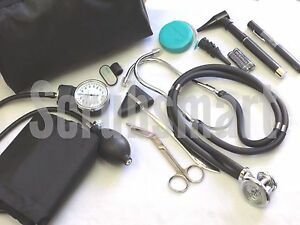 Nurse Student starter Kit #6- Purple Stethoscope BP Cuff +more: 9 Piece Set