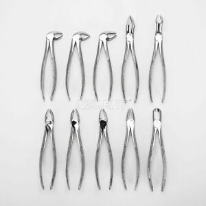 Dental Tooth Extraction Forceps Adult Tooth Extracting Forceps 10pcs/Set