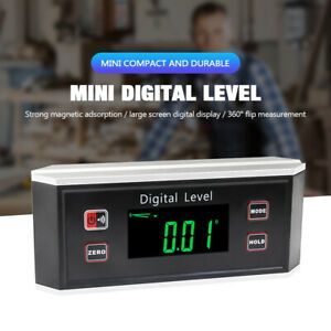 6In Digital High Precision Precision Protractor Inclinometer V-Groove Angle Box