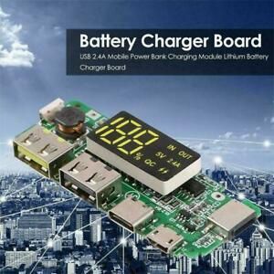 LED Dual USB 5V 2.4A Micro/Type-C USB Mobile Power 18650 US Module Bank A6V0