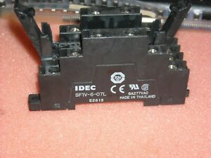 IDEC SF1V-6-07L Relay Sockets Screw Terminal 6A 250VDC/250VAC DIN Rail 6