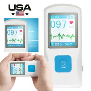 USB Color 1.77&#034; PM10 Portable ECG EKG Machine Heart Beat Monitor,Bluetooth New