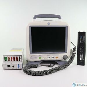 GE Transport Pro Monitor 2020155-001 W/ TRAM 451 Masimo Module Battery Cable