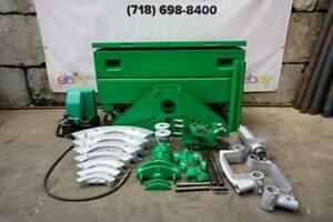 Greenlee 885 Hydraulic Bender 1 1/4 TO 5&#034; Electric 980 Pump 1802 Bending Table