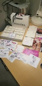 Pandora JEWELRY Sales Display TRAYS, New BAGS & Signage HUGE LOT Resale Retail