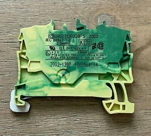 WAGO 2002-1207 TOP JOB S GROUNDING TERMINAL BLOCKS 2002 2.5mm 60947-7-2 LOT OF 8