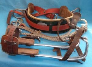 KLEIN POLE/TREE CLIMING BELT &amp; ROPE &amp; BASHLIN SPIKES Size M