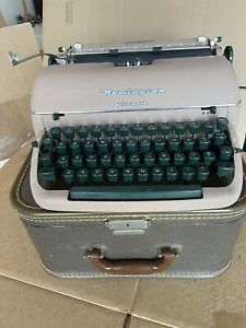 Remington Quiet-Riter Typewriter Rare Salmon Color Clean New Ribbon With Case