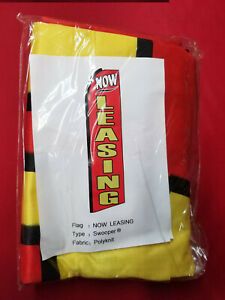 Now Leasing Large Advertise Sign Message Banner Feather Swooper Flag New