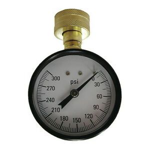 JONES STEPHENS J66300 Water Test Gauge,300 PSI