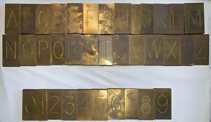 Lot/235 Brass 1 1/2&#034; Engravers Letters Numbers &amp; Symbols Roland Scott New Hermes