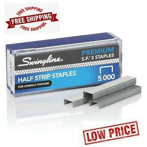 Swingline S.F. 3 Premium Staples, 1/4&#034; , 105 Per Strip, 5,000/Box