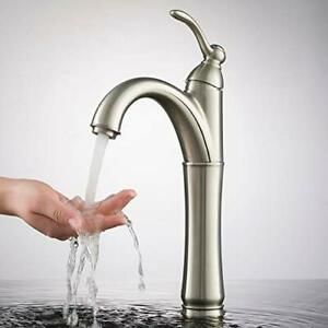 Kraus FVS-1005SN Riviera Single Lever Vessel Bathroom Faucet Satin Nickel