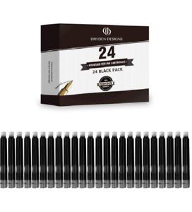 Dryden Designs Fountain Pen Ink Cartridges Black Ink Cartridges Set of 24