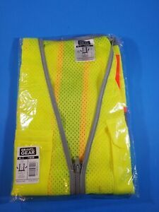 New in Package..Gravel Gear Men&#039;s Class 3 High Visibility 6-Pocket Vest- Lime XL