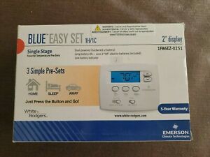 Emerson 1F89ez-0251 Blue Series 2 Thermostats , 2 H 1 C, Hardwired/Battery NEW