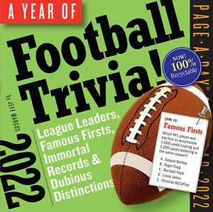 Workman A Year of Football Trivia! Page-A-Day Calendar 2022   w