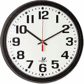 Chicago Lighthouse Bold Quartz Contract Clock, 13-3/4&#034;, Black 67700000  - 1 Each