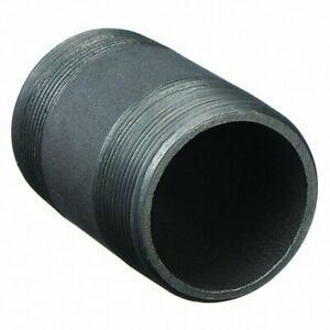 BECK 0332623404 Black Pipe Nipple,Threaded,1x2 In