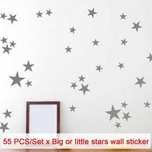 Stars Mirror Wall Sticker DIY Home Living Room Bedroom Decor Newly