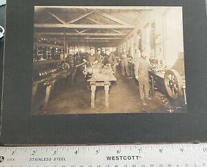 Antique Mounted Photo Samson Gas Engine Factory California Early Hit Miss Old