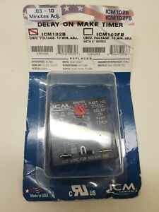 ICM Controls ICM102F ICM102FB Delay On Make Timer Relay 18-240 VAC .03-10 Min