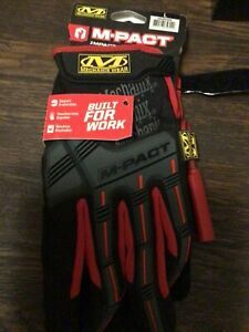 [X-LARGE Mechanix Wear M-Pact Work Gloves Size Large Red &amp; Black New with Tags