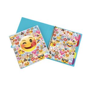 Avery Emoji Peek a View Binder, 1&#034; Round Rings and 5 Big Tab Reversible Dividers