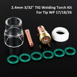 TIG Welding Torch kit Tool #12 Pyrex Cup 2/32&#039;&#039; Kit Stubby Collet Practical