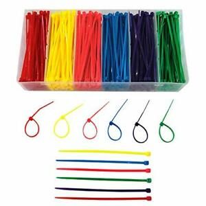 480pieces 4 Nylon Cable Ties Self-Locking Zip Ties Multi-color