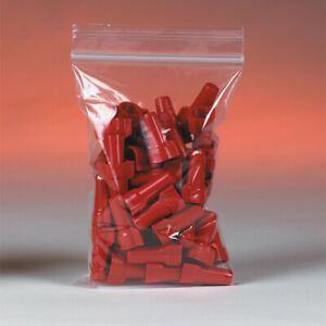 Resealable Poly Bag, 3 x 2&#034;, 10000 Pack, 2 Mil, Clear, Reclosable Zip Baggies