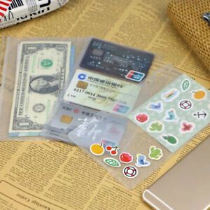 5pcs A6 PVC Zipper Bags Pouch Card Bills Bags Cards Holder Storage Documents P3