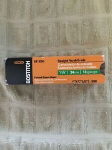 Bostitch BT1340B Straight Finish Brads 1-9/16&#034; 18 Gauge 2000 Painted Brown Heads