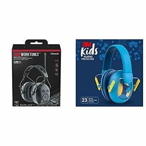 3M WorkTunes Connect + AM/FM Hearing Protection &amp; 3M Kids Hearing Protection ...