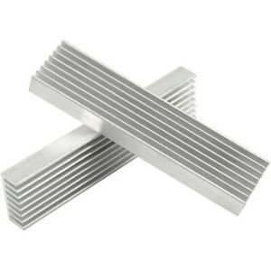 Radiator Aluminium Cooler Fin Heatsink Heat Sink Replacement 100x25x10mm