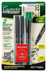 Dri Mark Dual Test - The Original Smart Money Pen with UV LED Cap Counterfeit...